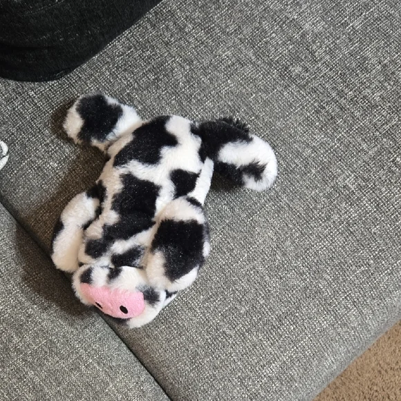 Plush Cow Toy - Black and White - Picture 2 of 3